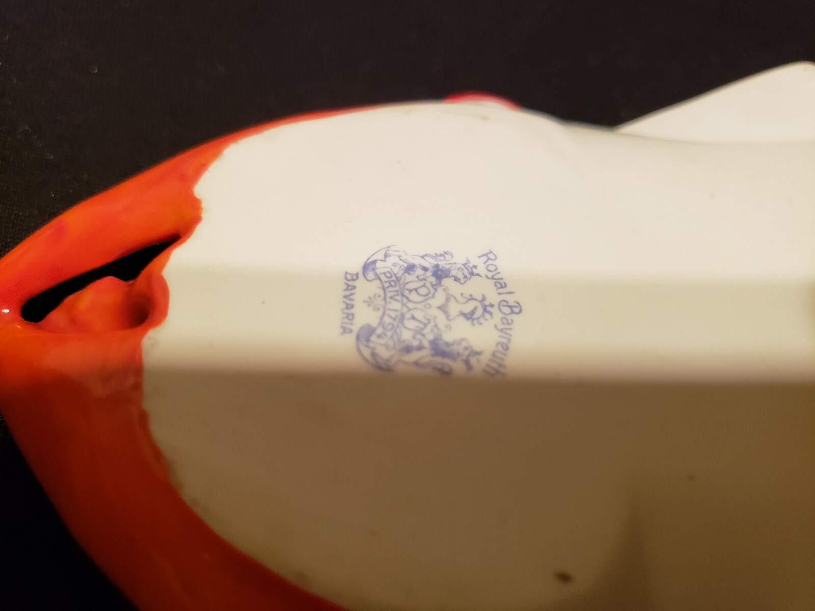 Royal Bayreuth Rare Devil with cards Hanging Match Striker Holder