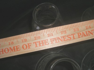 Vintage Cut Glass  Bell   Shaped Shades  Floral Globes  set of  4