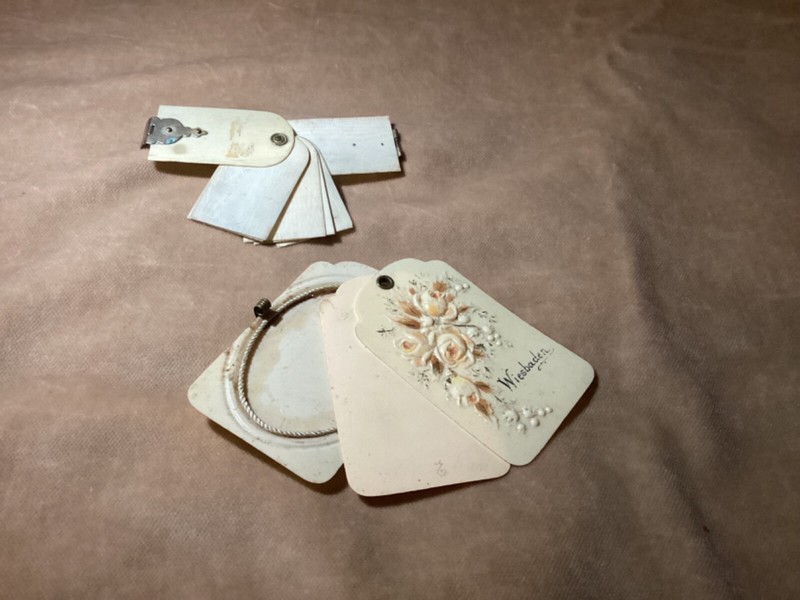 2 Seltene Antike Tanzstunden Karten 19.Jahrundert Celluloid?