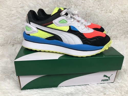 Puma Street Rider Bizerk Shoes Black/White/Fizzy Yellow Mens Size 8 | eBay