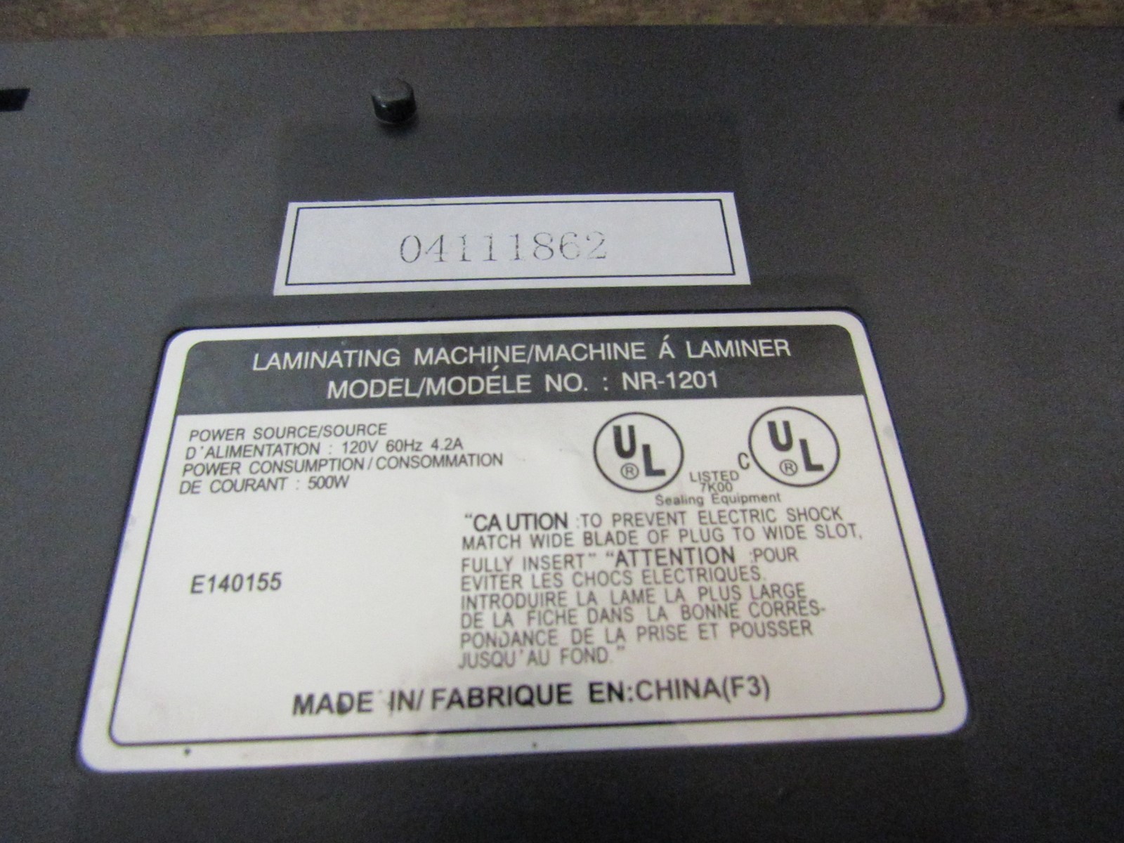 Royal Sovereign RS Business Document Laminating Machine NR-1201 Laminator