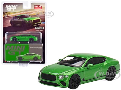 2022 BENTLEY CONTINENTAL GT SPEED APPLE GREEN 1/64 DIECAST CAR BY TSM MGT00473