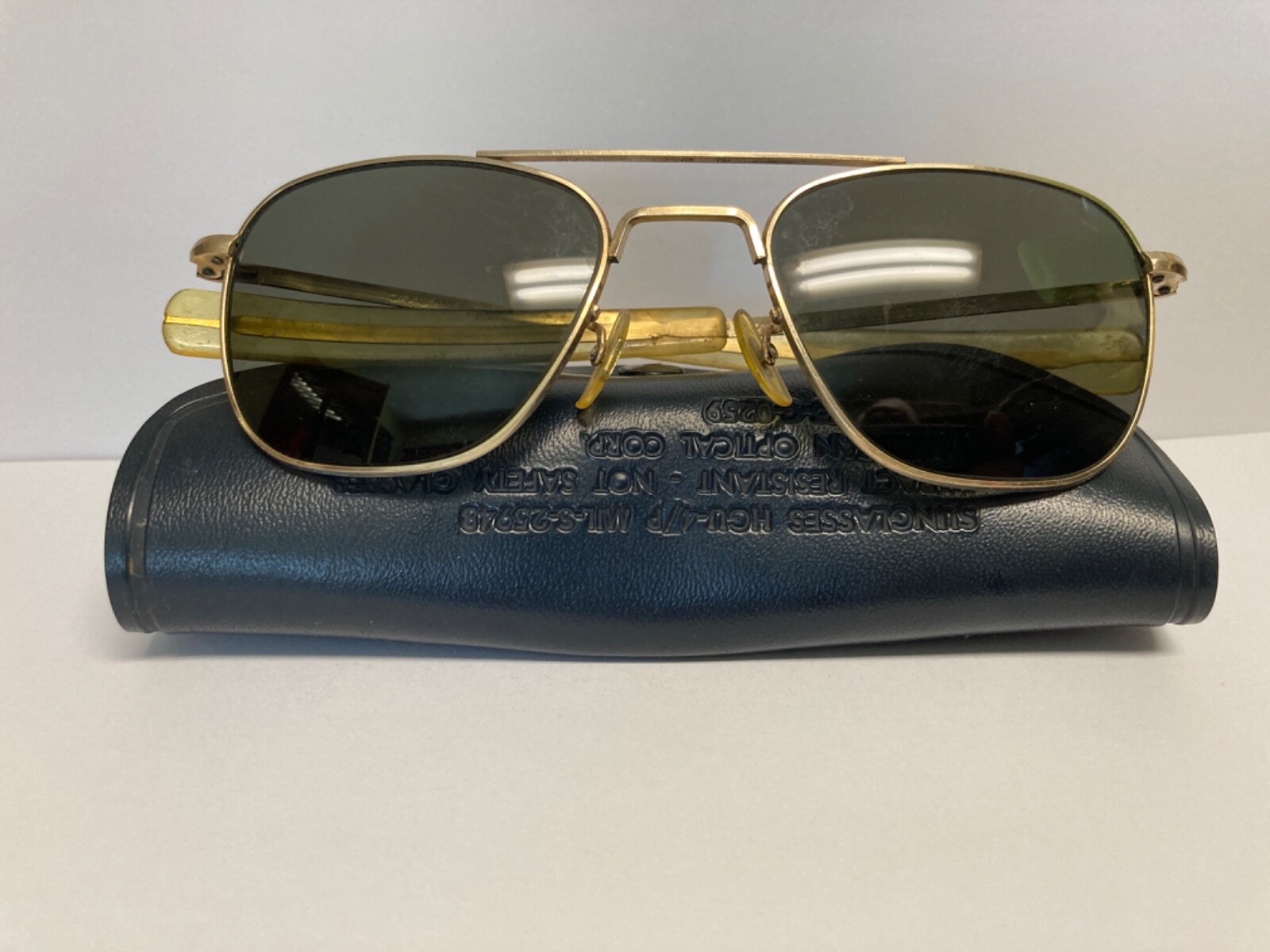 美品！1950’s AMERICAN OPTICAL AVIATOR 12KGF Vintage American Optical 12K GF Gold Filled Vietnam Era