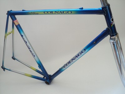 vintage steel road bike frame