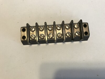 Vintage Gen-Pro 6 Position Silver Terminal Strip Block