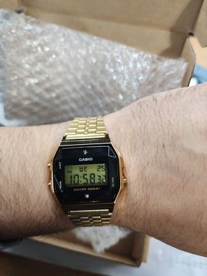 Casio Men's Diamond Series A159WGED-1 Watch Stainless Steel