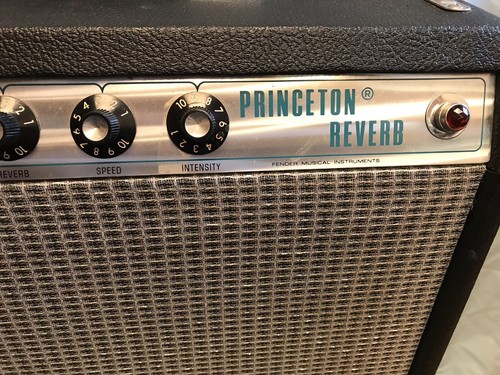 1969 Fender Princeton Reverb Silverface Amp With Case And Pedals
