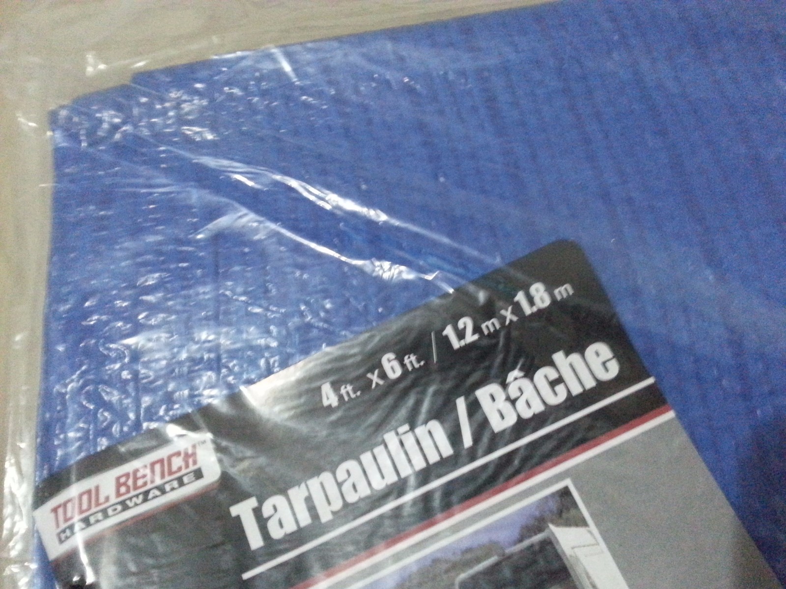 Brand New Tool Bench Blue Tarp 4x6