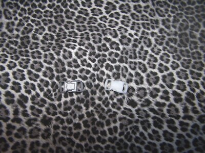 Wet Nose Designs CAT or KITTEN COLLAR COLOR BUCKLE Wild Thing Snow Leopard Gray