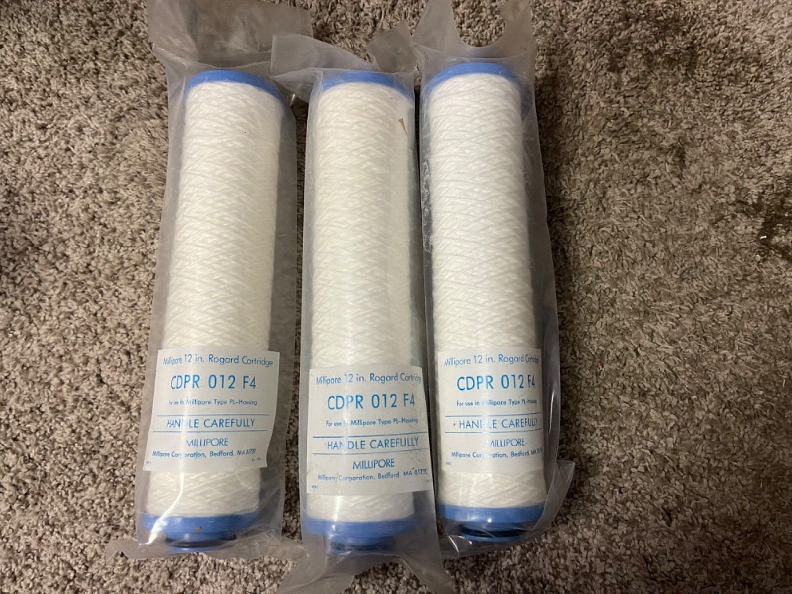 Millipore 12 Inch Rogard Cartridge CDPR 012 F4 3 PACK Millipore 12 Inch Rogard Cartridge CDPR 012 F4 3 PACK
