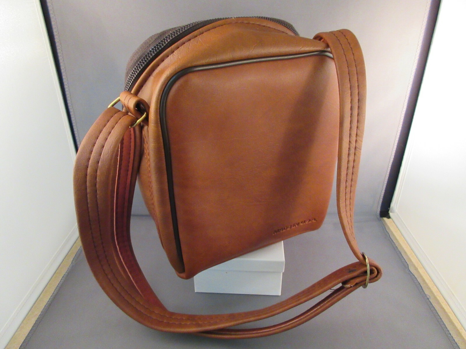 Vintage Kodak Camera Carrying Case Bag Rainbow Arrow Faux Fur Lined Made In USA