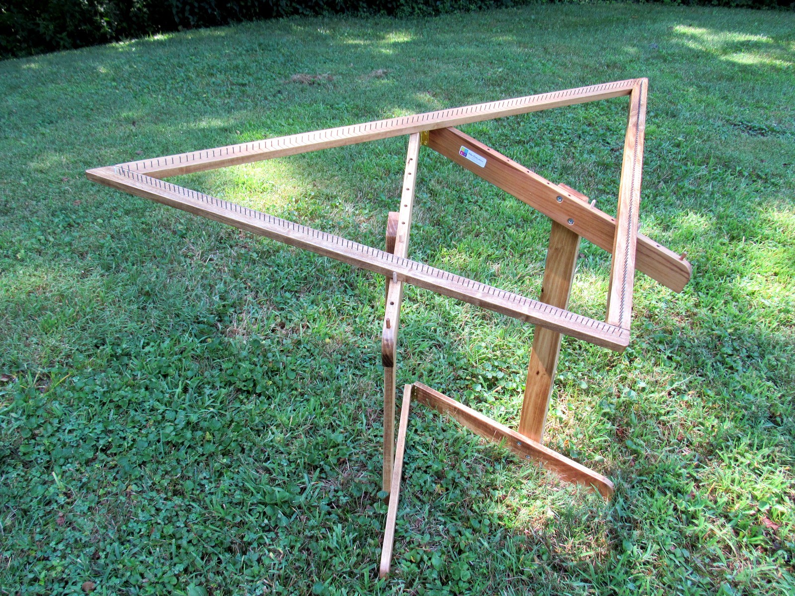 Sit down Weaving Folding Floor Stand for 2' - 4' Tri-looms by FIBER DISTINCTIONS