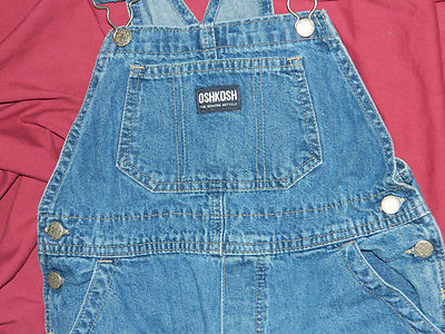 Youth Unisex Classic Oshkosh Brand Denim Overalls size 5 / 24-26x17