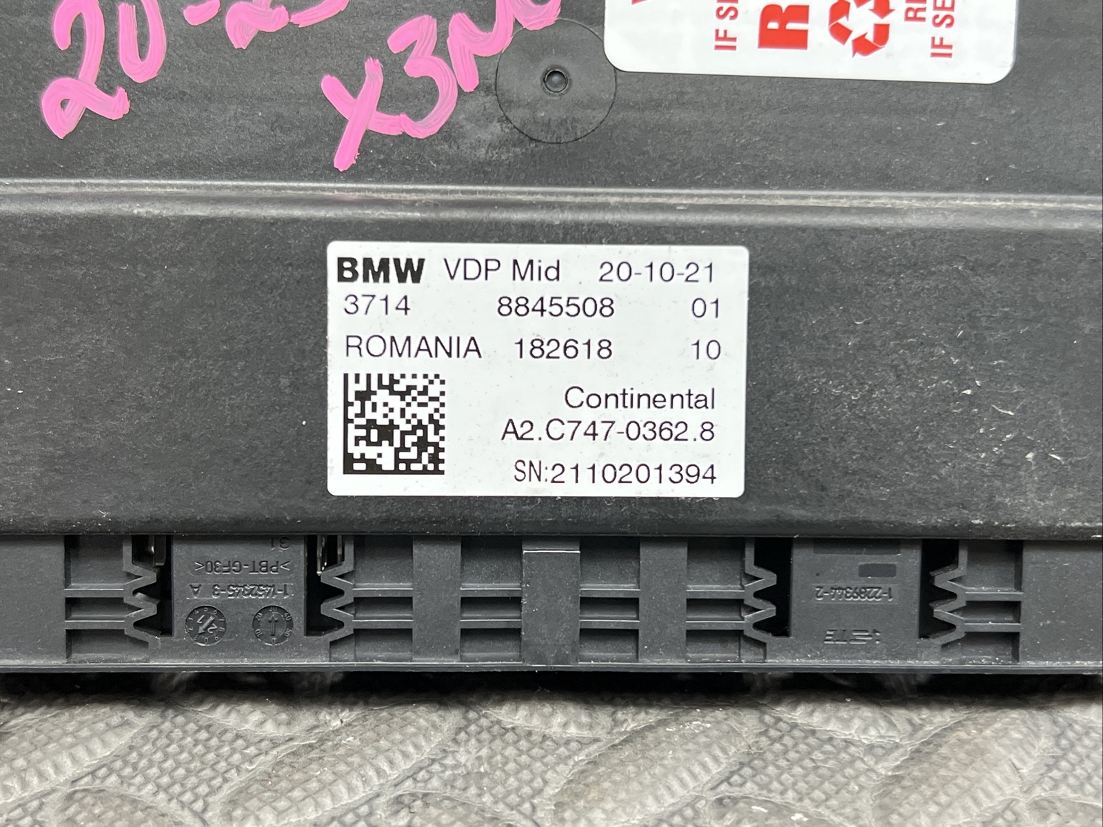 OEM 2020-2023 BMW X3M F97 ACTIVE SUSPENSION VDP MID CONTROL OEM 2020-2023 BMW X3M F97 ACTIVE SUSPENSION VDP MID CONTROL