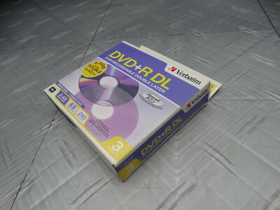Verbatim 8.5 GB 2.4X DVD+R DL Recordable Double Layer Disc (3-Pack)