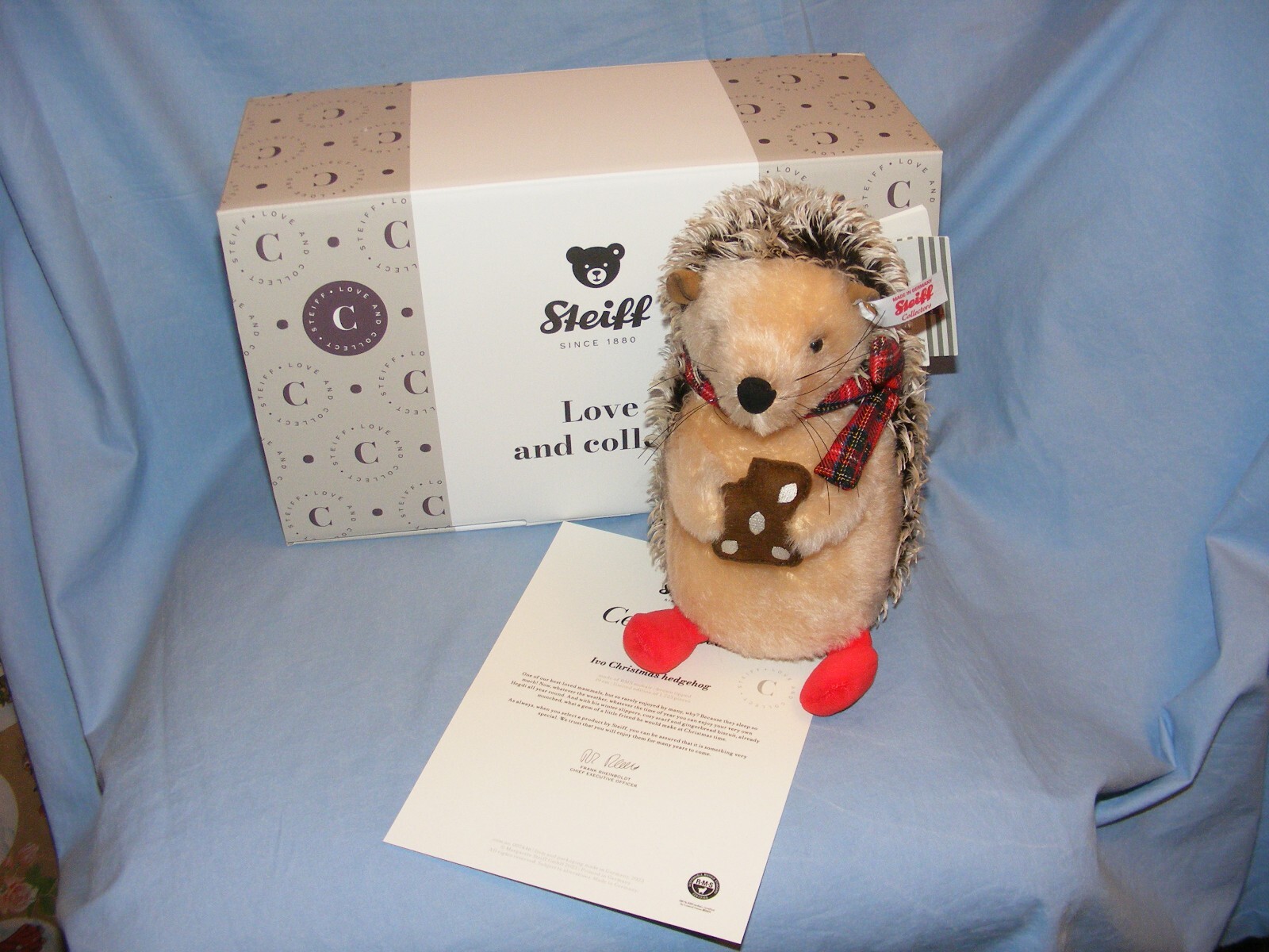 Steiff Ivo Christmas Hedgehog Limited Ed 007446 Brand NEW In