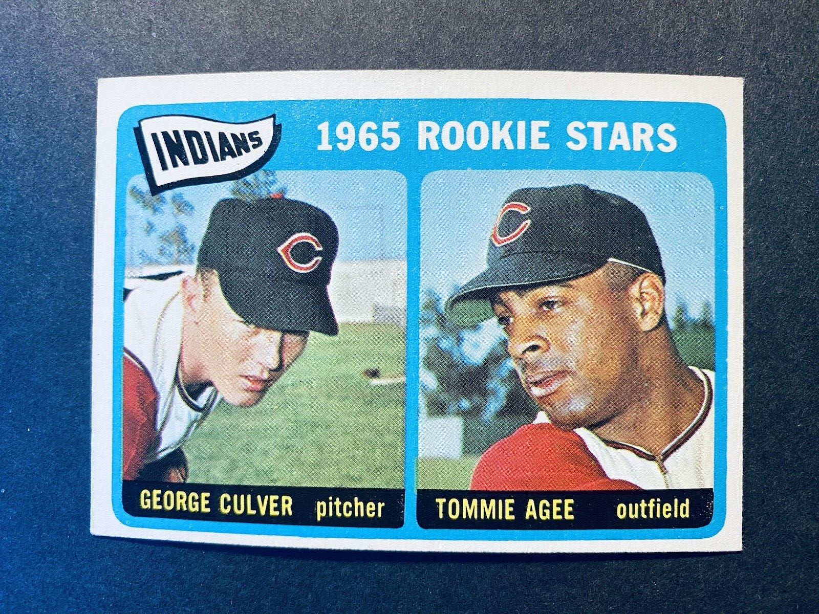 1965 Topps Baseball Indians Rookie Stars Tommie Agee Rookie