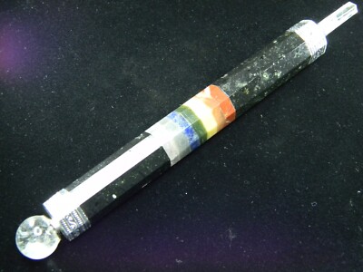  7 Chakra Bonded Metaphysical Healing Wand 8 1/4'' | 7 Chakra Gemstone Wand 