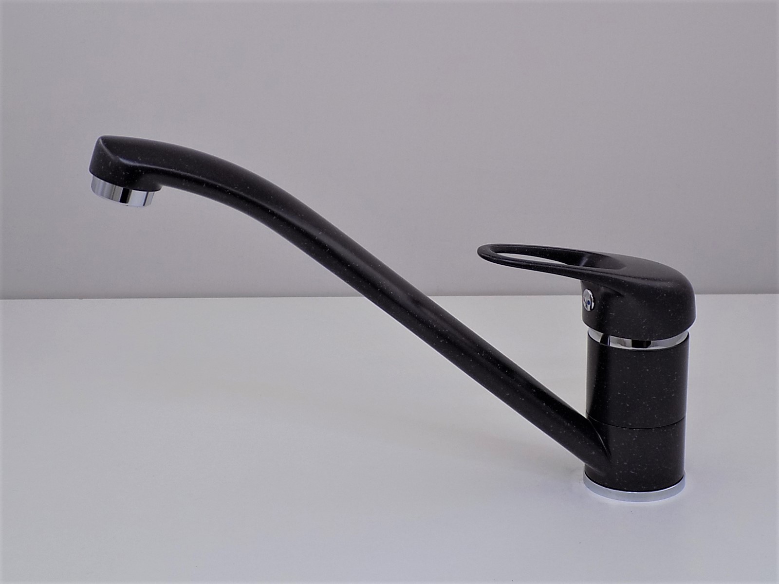 Küchenarmatur Granit Schwarz Eckig - Hochdruck-Armatur In Anthrazit, 26cm Höhe, Für Standard-Spülen