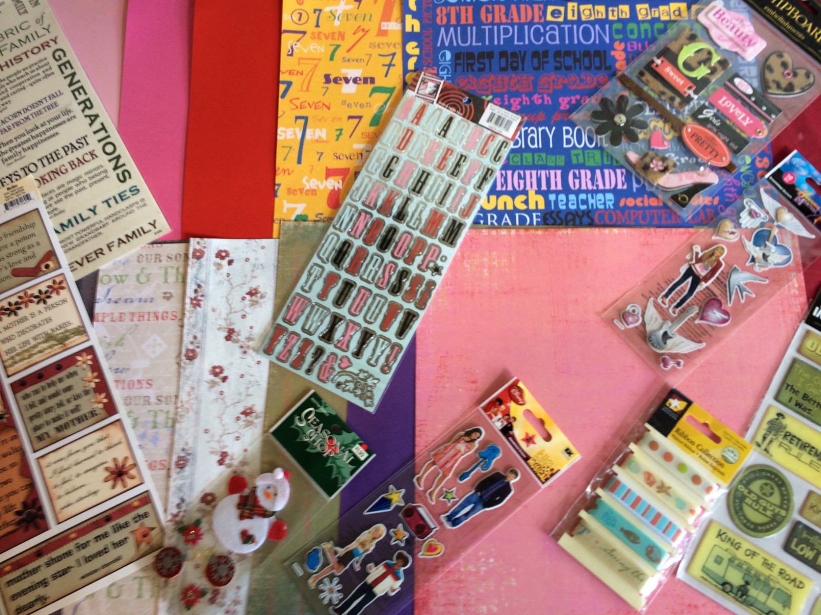 Lot of Scrapbooking Supplies, Papers, Kits, Stickers #SBC1