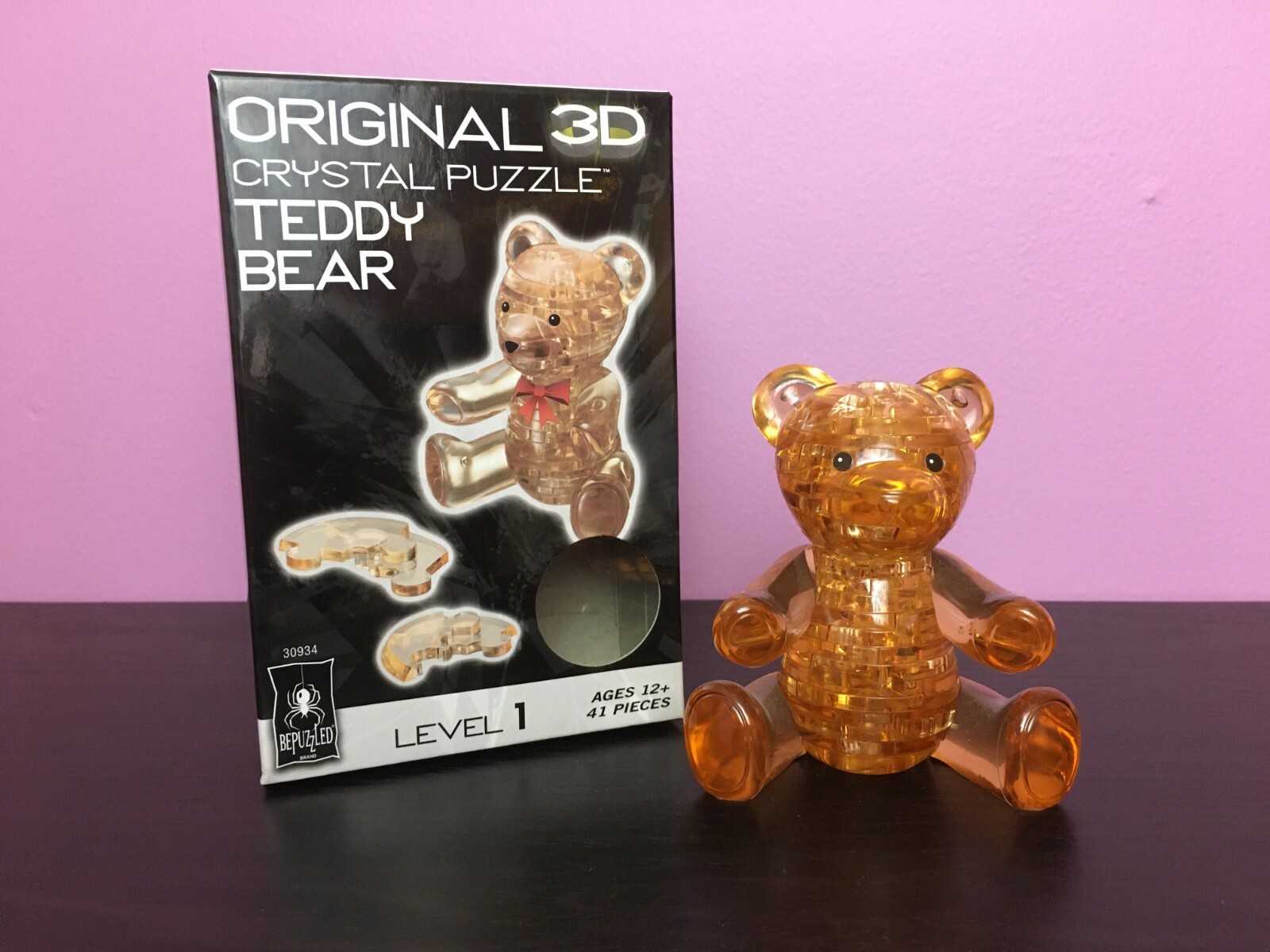 BePuzzled Original 3D Crystal Puzzle - Level 1 - Brown Teddy