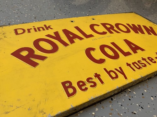 Original 1950's RC Royal Crown RC Cola Soda Embosed Sign Chest Cooler 20