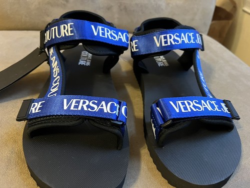 VERSACE JEANS COUTURE BLUE BLACK FONDO STRAP SIGNATURE LOGO
