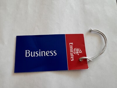 Emirates Airlines Business Class Paper Luggage Tag for Collection. New