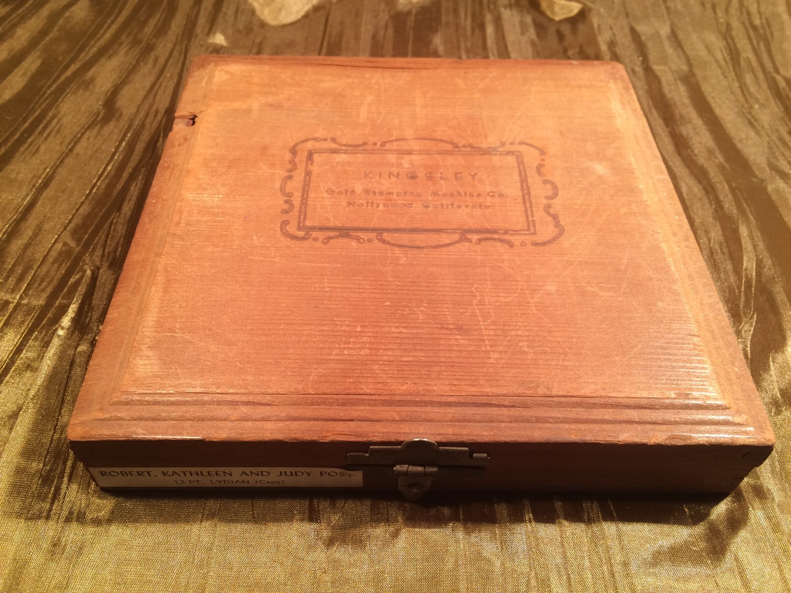 KINGSLEY HOT FOIL MACHINE TYPE LETTERS FONT LYDIAN 12 PT CAP SET W/ NUMBERS