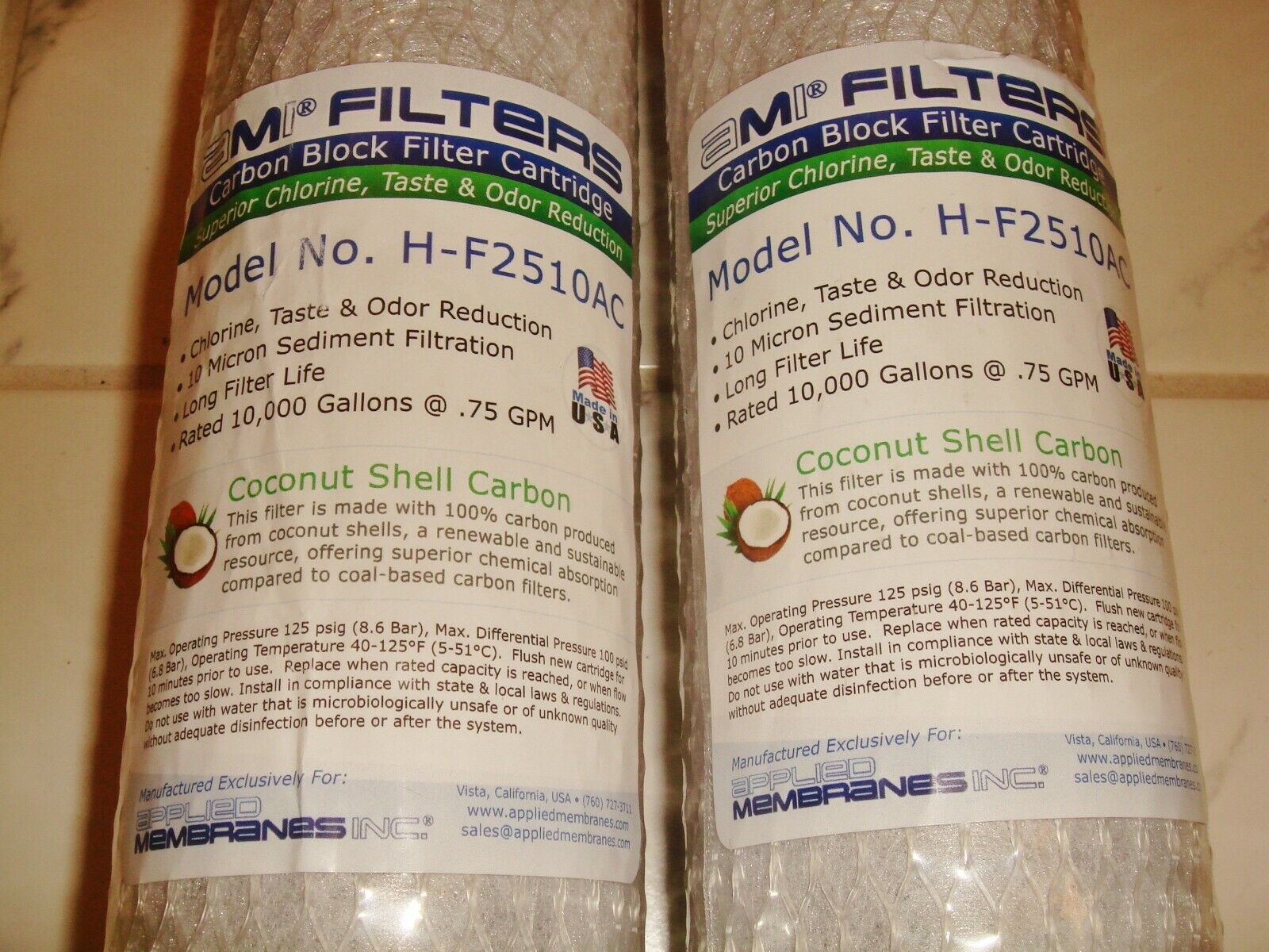 S 10,000 Gallons Coconut Shell Carbon  New Sealed