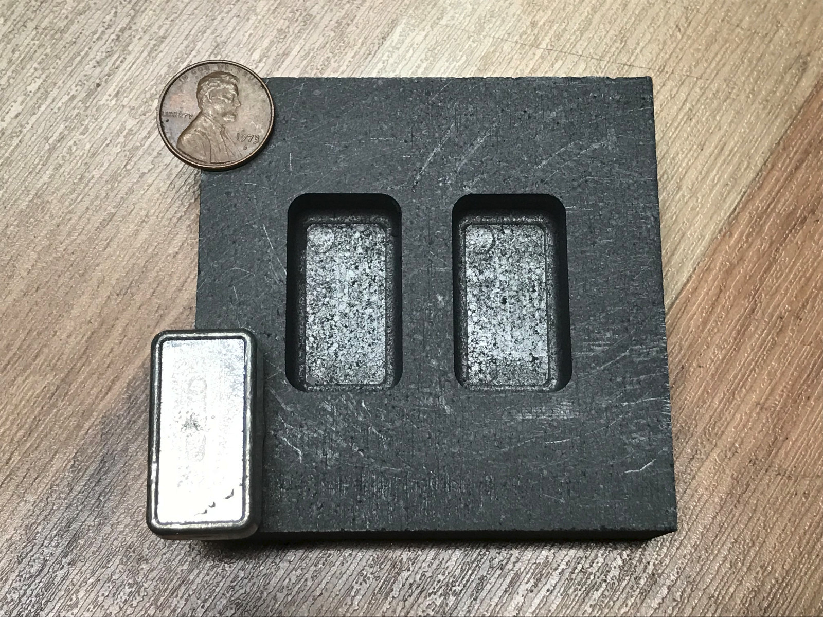 1 oz Loaf Bar - Silver Graphite Ingot Mold - Loaf Bar - Casting Melting Refining