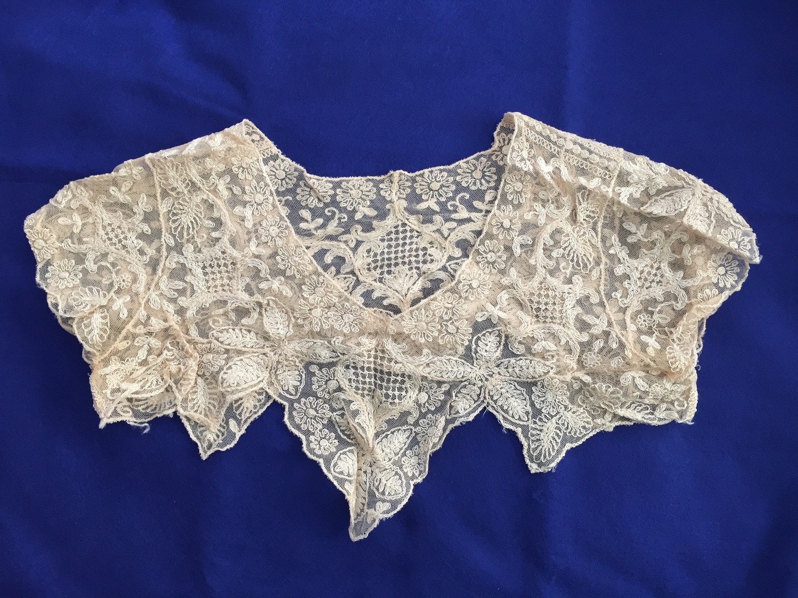 True Antique Victorian Lace Yoke Collar Exquisite