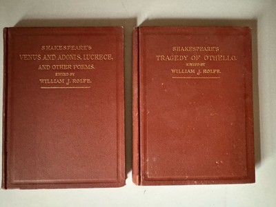Othello, Venus And Adonis, Lucrece, And Other Poems By William Shakespear 1893