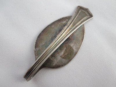 1881 Rogers Spoon Money Clip Tarnished Silver Plated Jewelry