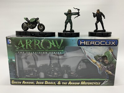 DC HeroClix Green Arrow & The Arrow Motorcycle SDCC Limited Edition Set