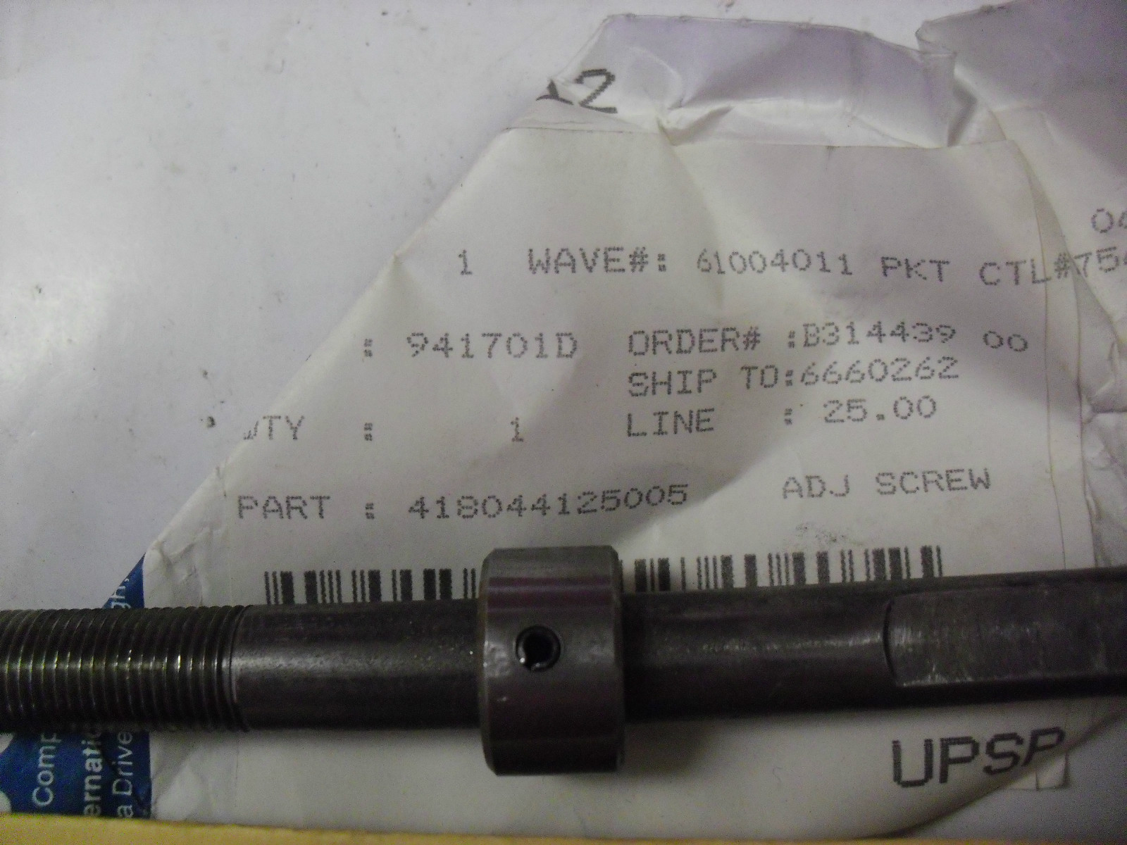 Delta Adjusting Screw # 418-04-412-5005 For Model 37-315 Jointer