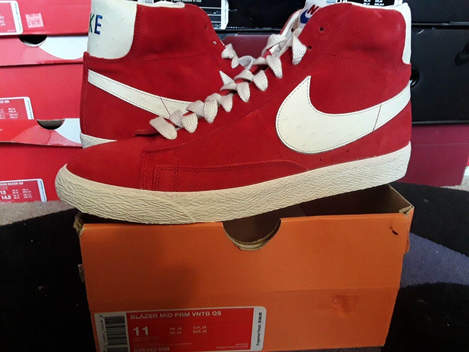 Vintage 2015 Nike Blazer Mid Suede Premium VNTG QS Varsity Vintage 2015 Nike Blazer Mid Suede Premium VNTG QS Varsity