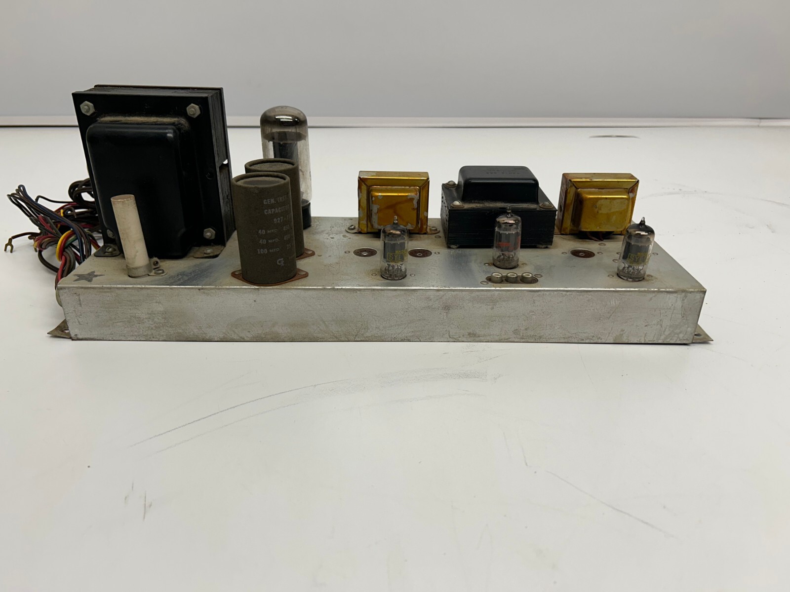 Vtg Guild New Englander Console Stereo Tube Amp Amplifier As