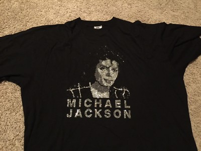 MICHAEL JACKSON vintage rare sequin jeweled bling t-shirt