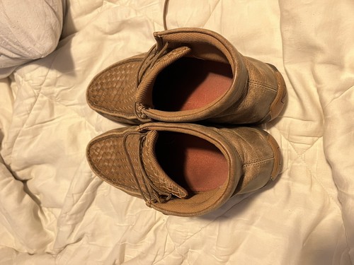 Twisted X Mens 12 Brown Leather Weave Top Chukka Boots