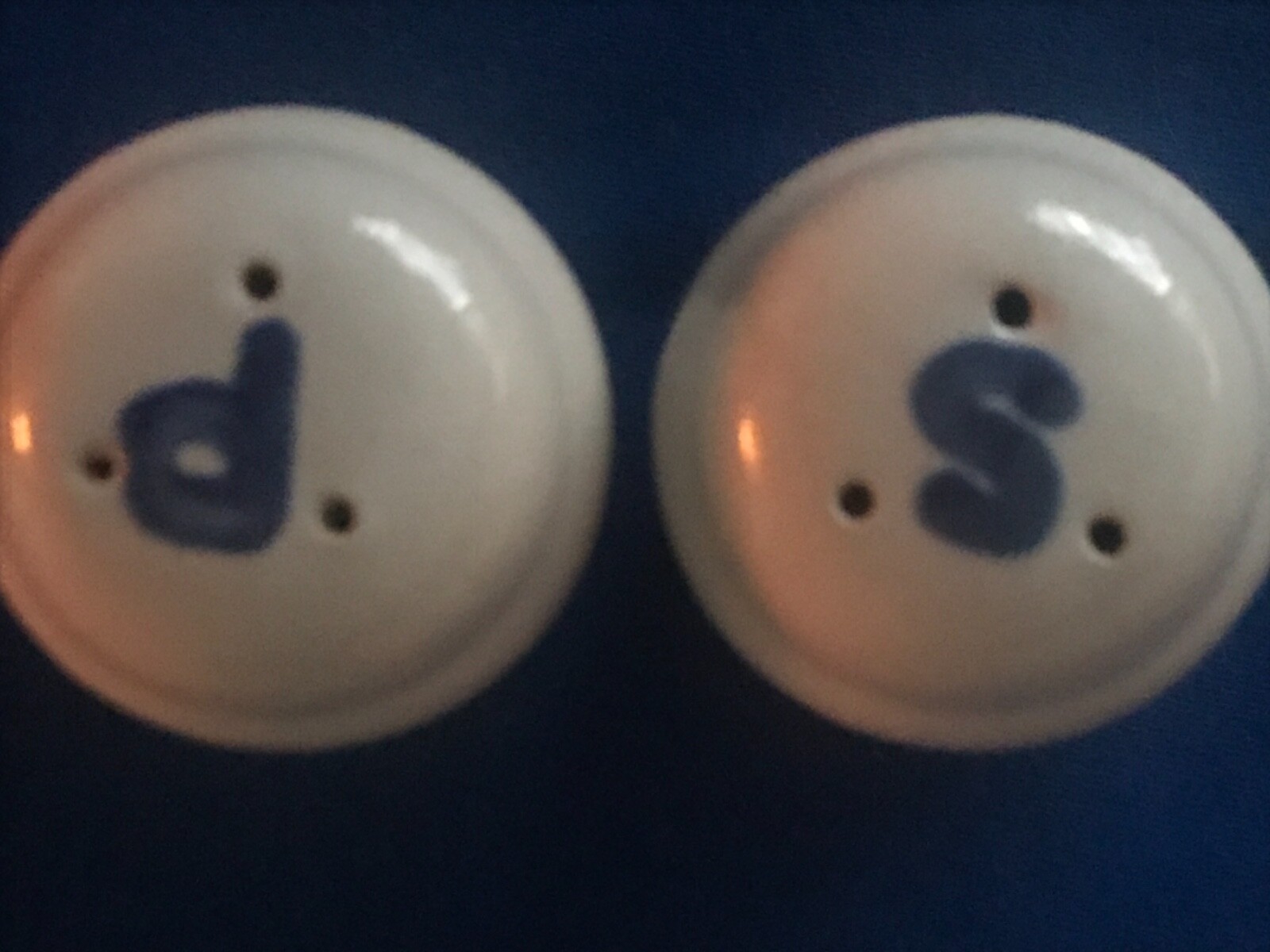 M.A. HADLEY Pottery Blueberries and basket salt and pepper shakers vintage.