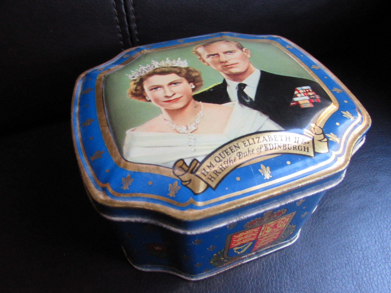 Vintage 1953 Queen Elizabeth II Coronation Horner Toffee Candy Sweets Tin Nice