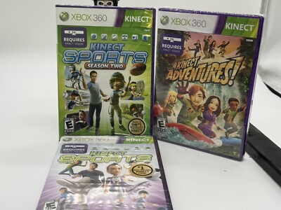 Wii Kinect Bundle CIB and SEALED / NIB !!! 3x GAMES