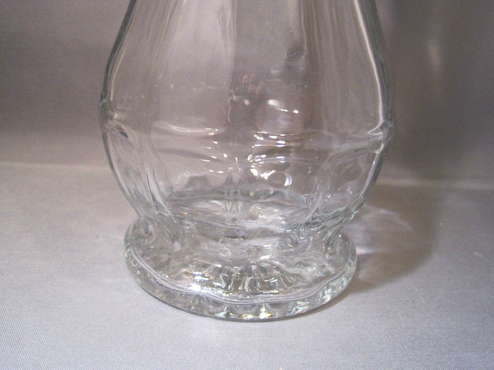 HEAVY CLEAR GLASS FLAIR BASE  9