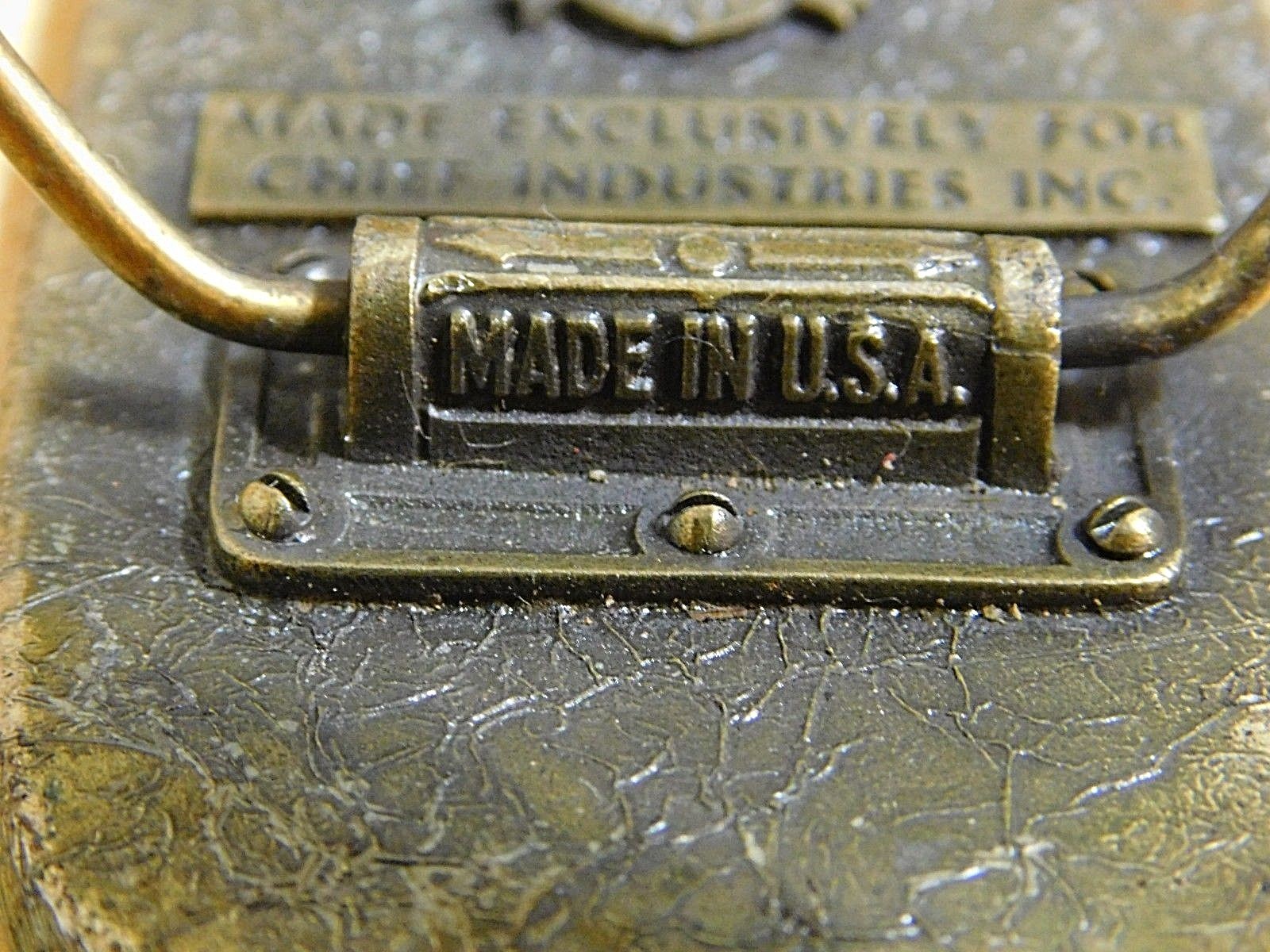 Vintage CHIEF Industries Inc. Brass Belt Buckle by The Great American Buckle Co.