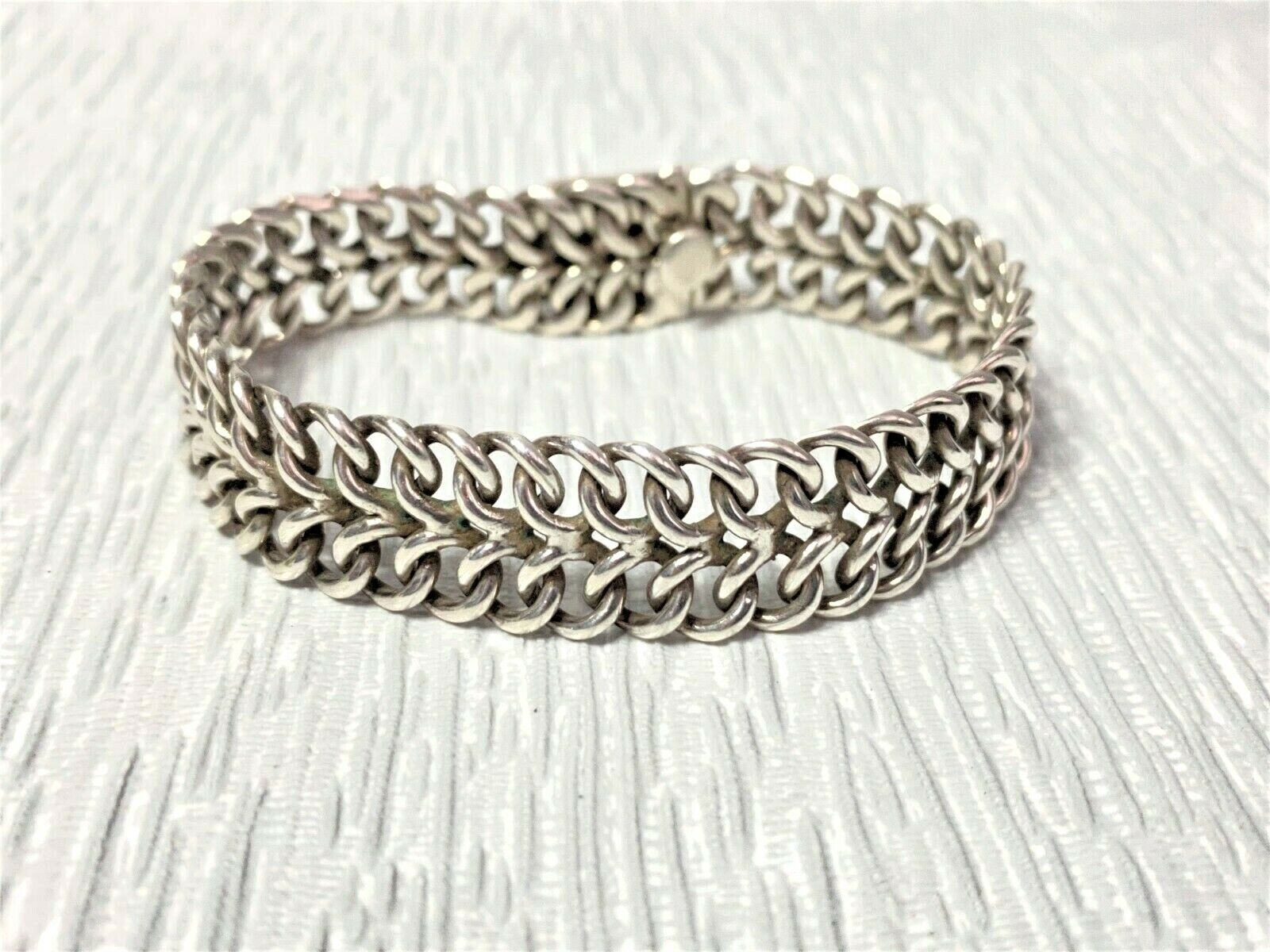 Vintage Audace Sterling Silver Large Braided Chain Bracelet Vintage Audace Sterling Silver Large Braided Chain Bracelet
