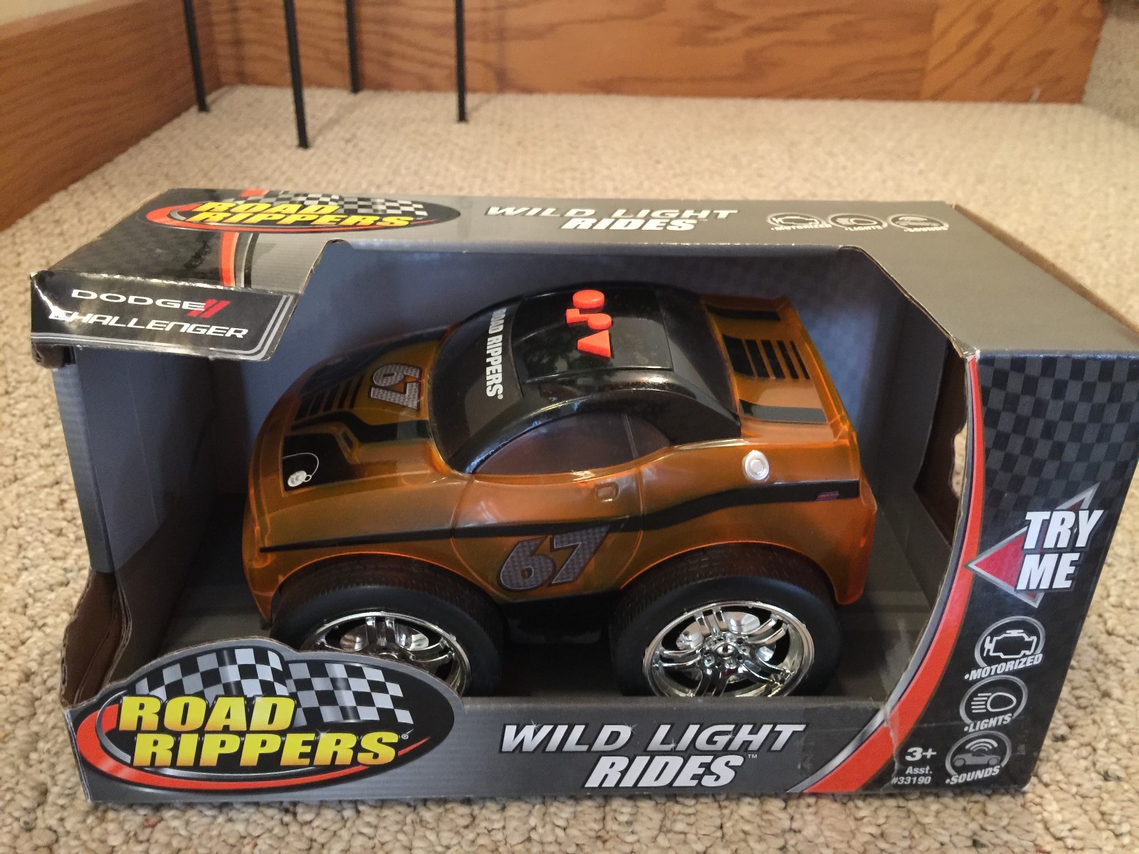 Road Rippers Wild Light Rides Lot of 2 NEW Dodge Challenger/Mustang GT SHIP FREE