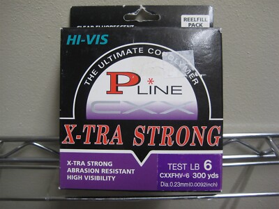 4 spool Lot NEW P-LINE CXX CRYSTAL CLEAR X-TRA STRONG FISHING LINE 600 YARDS X4