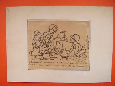 POULBOT PUBLICITE DENTOL 1929 ''Barbouille!..pas si barbouille que toi!.