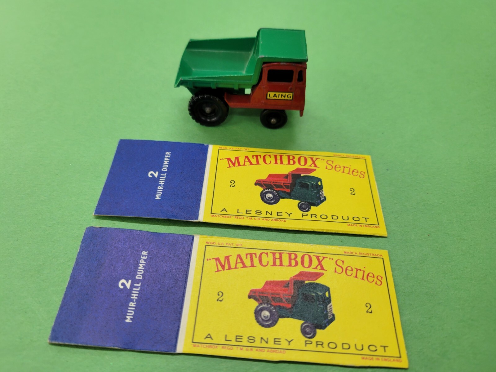 ミニカー MATCHBOX No.2 MUIR-HILL DUMPER Matchbox Lesney Muir-Hill Dumper New N°2 With Its Box